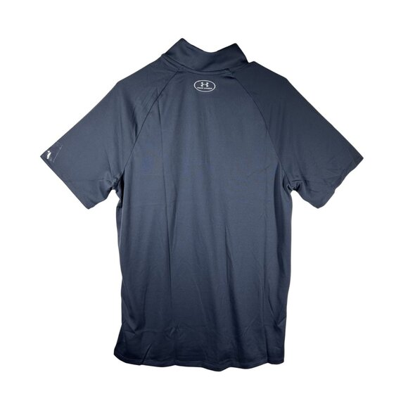 Under Armour Polo Shirt‎ Men's UA Size Medium Gray Heather Lightweight Zip NWT - Picture 2 of 8